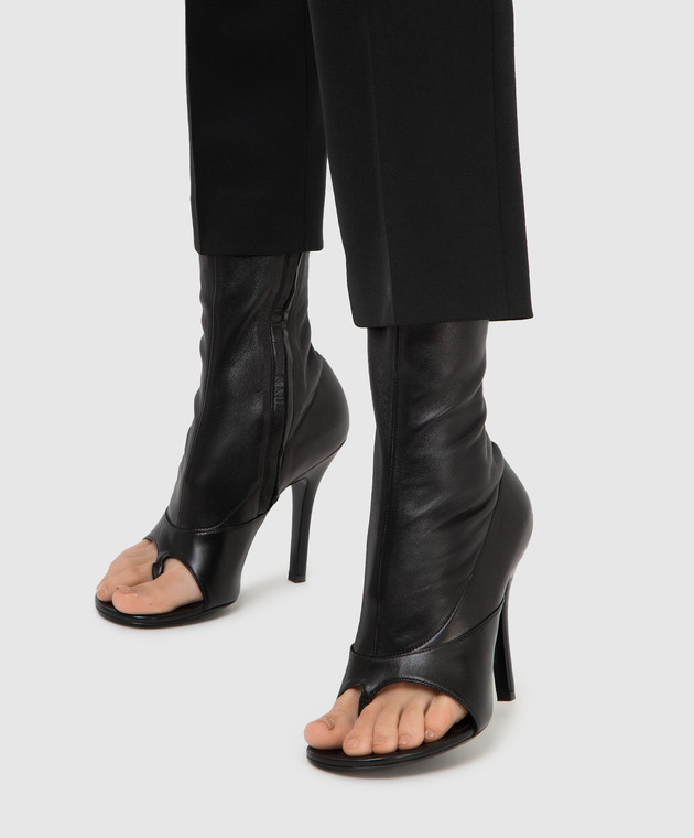 Givenchy Leather Peep Toe Ankle offers Boots