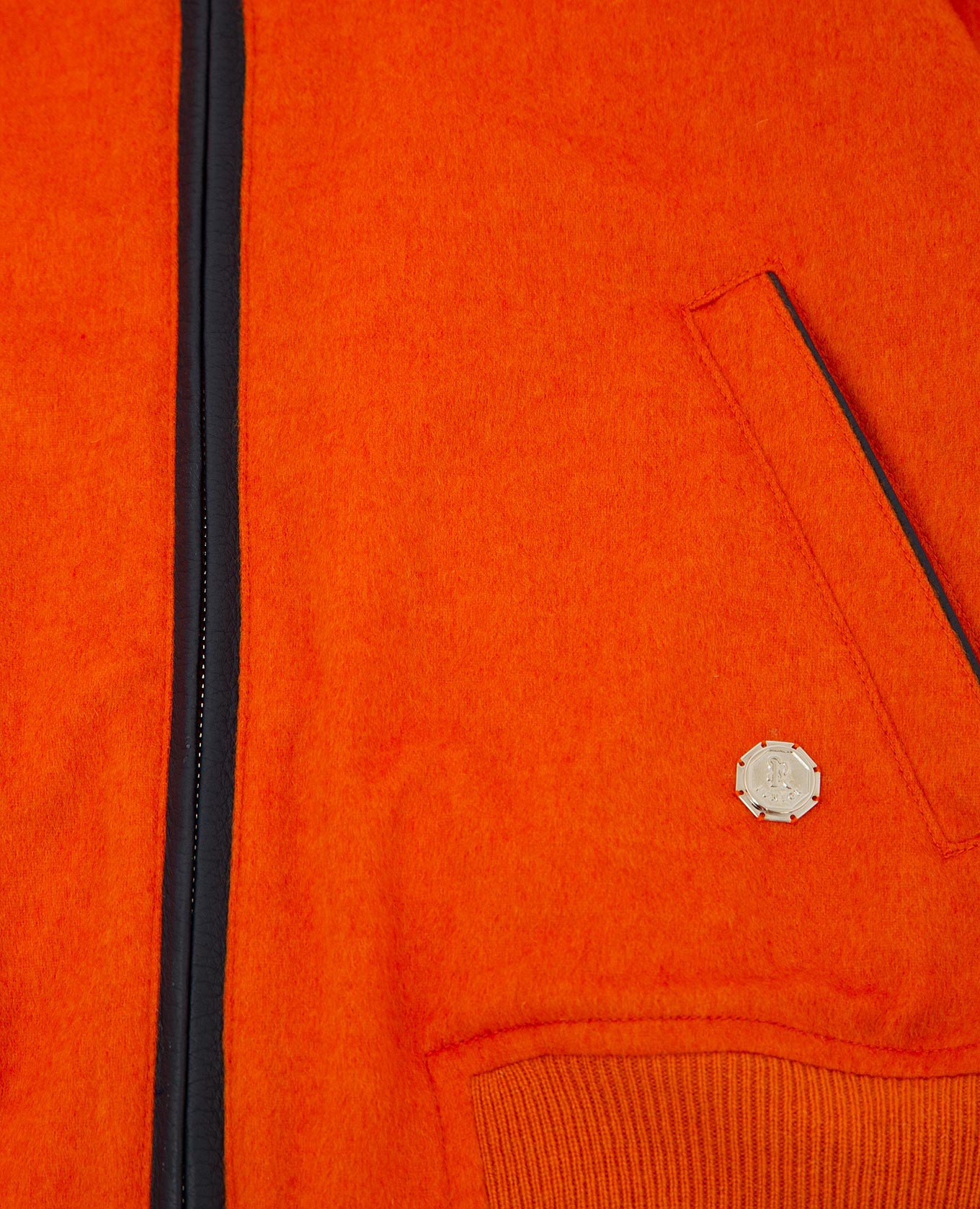 

Children's cashmere bomber jacket with leather inserts Stefano Ricci, Orange