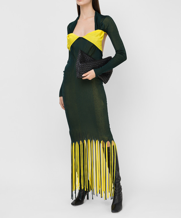 Bottega Veneta - A green dress 640077V07S0 - shop with European delivery at Symbol Bottega Veneta - A green dress 640077V07S0 - shop with European delivery at Symbol