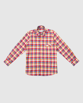 Stefano Ricci Children's red plaid shirt YC003552LJ1781
