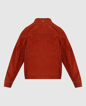 Stefano Ricci Children's terracotta suede jacket YDJ92001205107