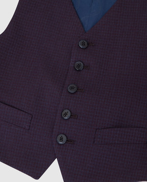 Stefano Ricci Patterned wool vest for children Y1E0100000HC3490