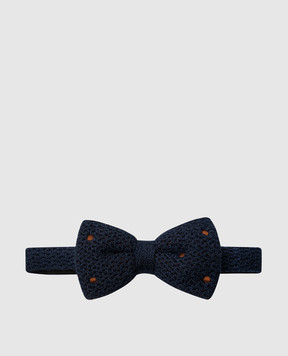 Stefano Ricci Baby navy blue cashmere and silk bow tie YHTSR1001