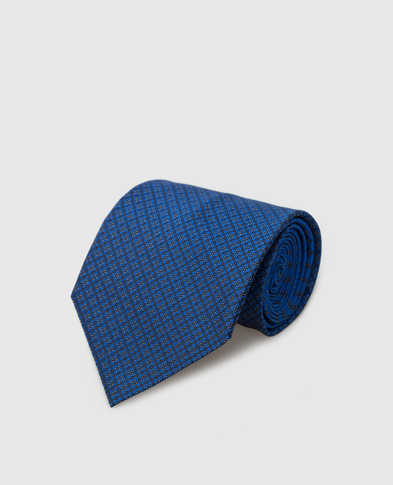 

Blue silk tie in pattern pattern Stefano Ricci