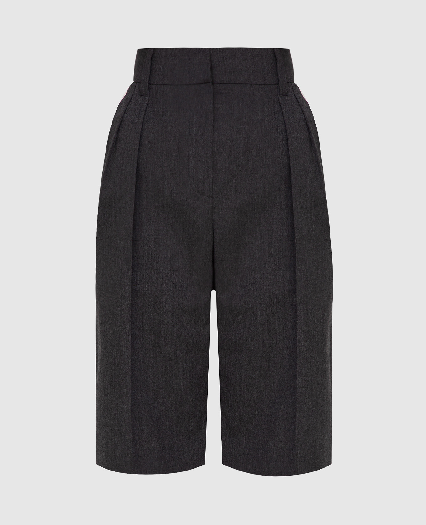 

Charcoal wool and linen Bermuda shorts Brunello Cucinelli, Grey