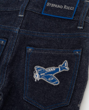 Stefano Ricci Children's dark blue jeans YST74000401656