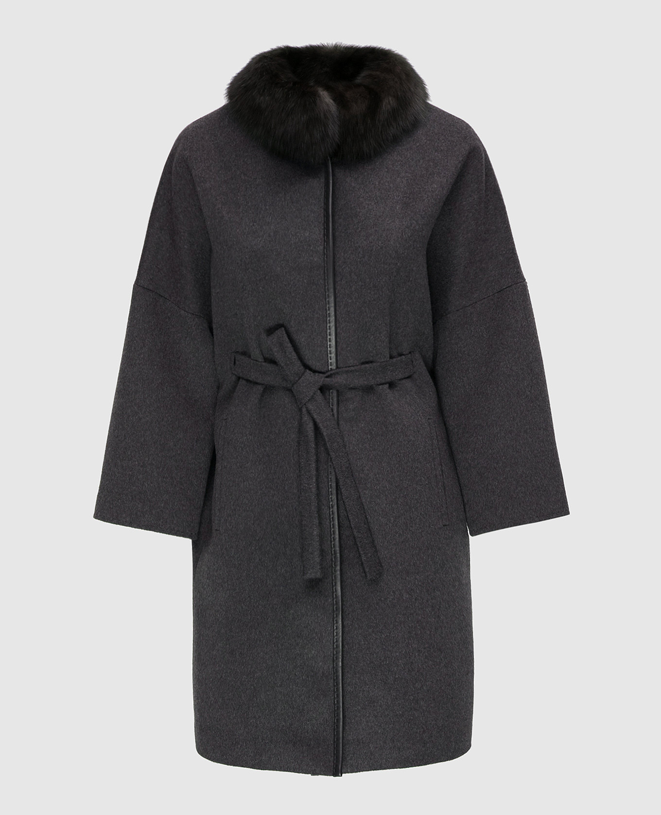 

Charcoal coat Real Furs House, Серый