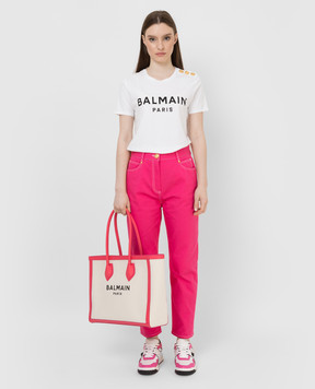 Balmain Mom jeans with logo embroidery XF2MK000DB44