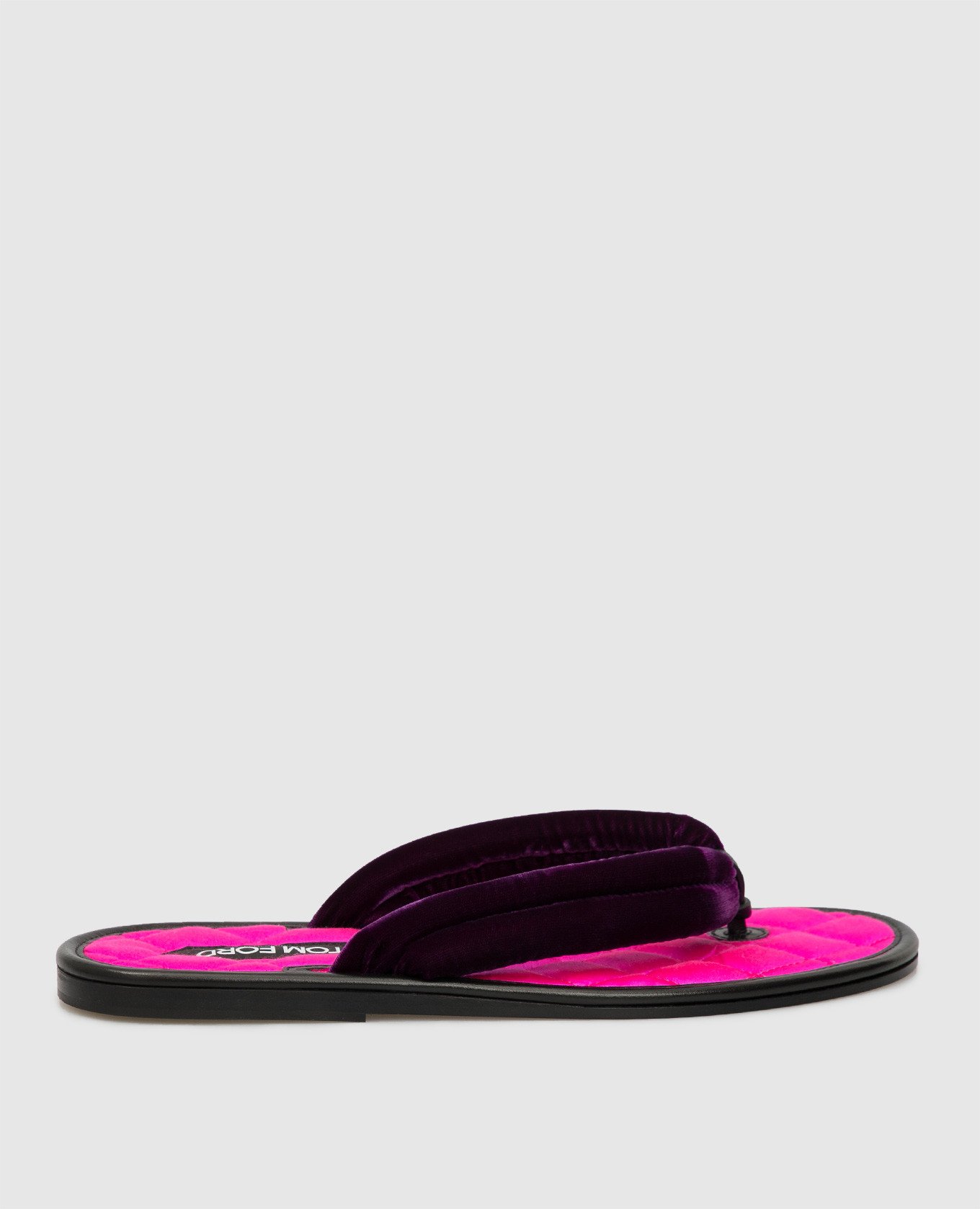 

Purple slippers with velvet straps Tom Ford, Violet