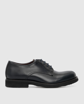 Stefano Ricci Kids Navy Leather Derbies YRU10G8029SP