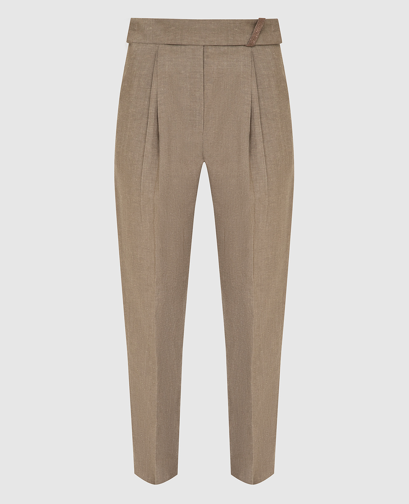 

Beige wool and linen trousers Brunello Cucinelli