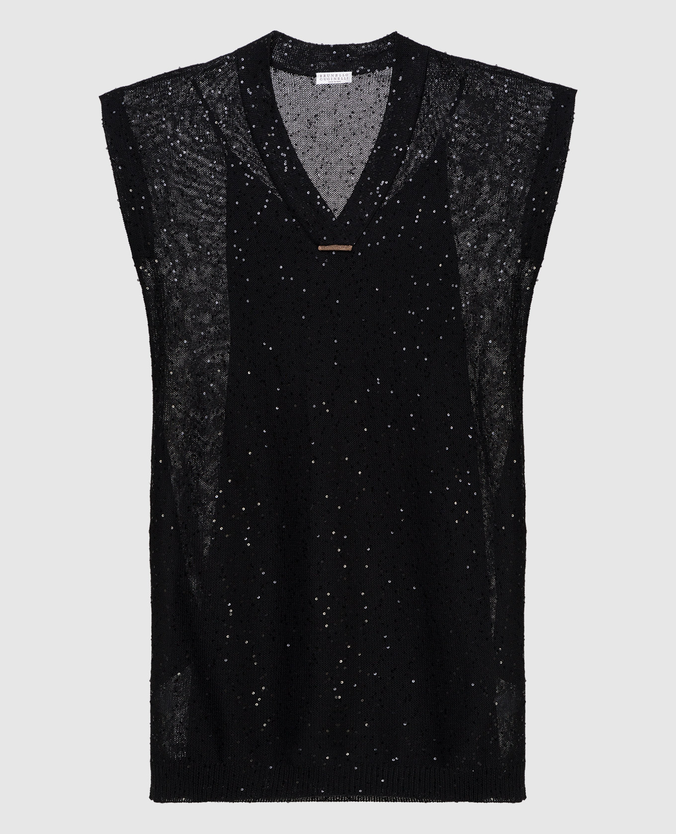 

Linen and silk dress Brunello Cucinelli, Black