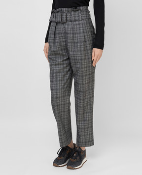 Brunello Cucinelli Checked wool trousers MP020P7752