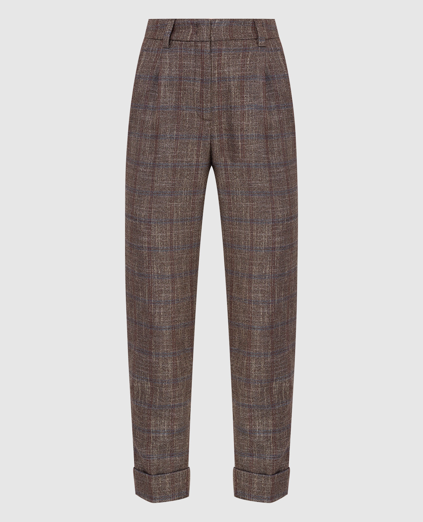 

Plaid slacks Peserico, Коричневый