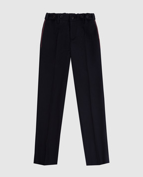 Stefano Ricci Children's dark blue wool trousers Y1T0G90T00W0017C
