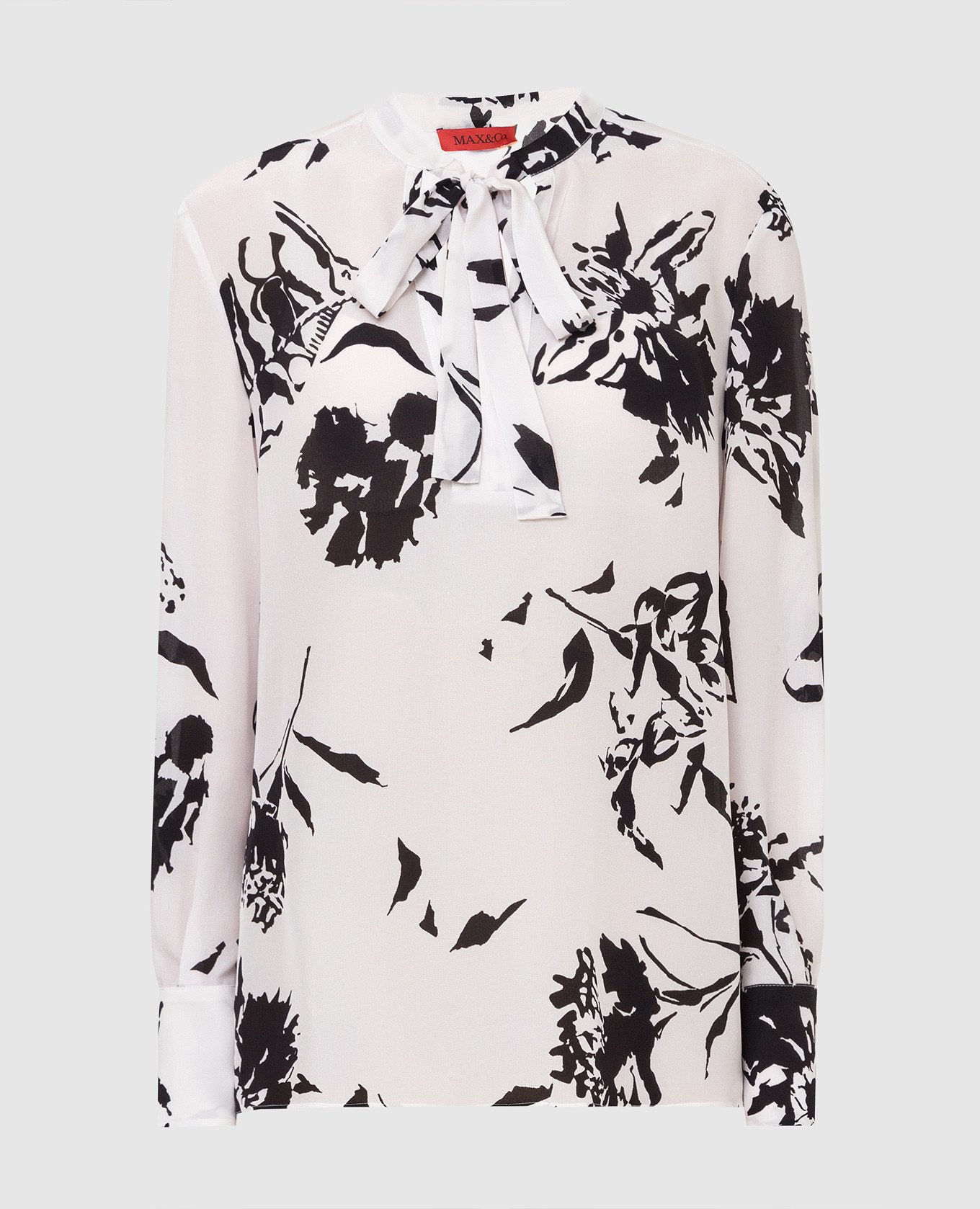 

Silk blouse in floral print Max & Co, White