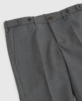 Stefano Ricci Children's gray wool trousers Y1T0900000W807