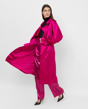 ALEXANDRE VAUTHIER Fuchsia double-breasted trench coat 214COA14001555