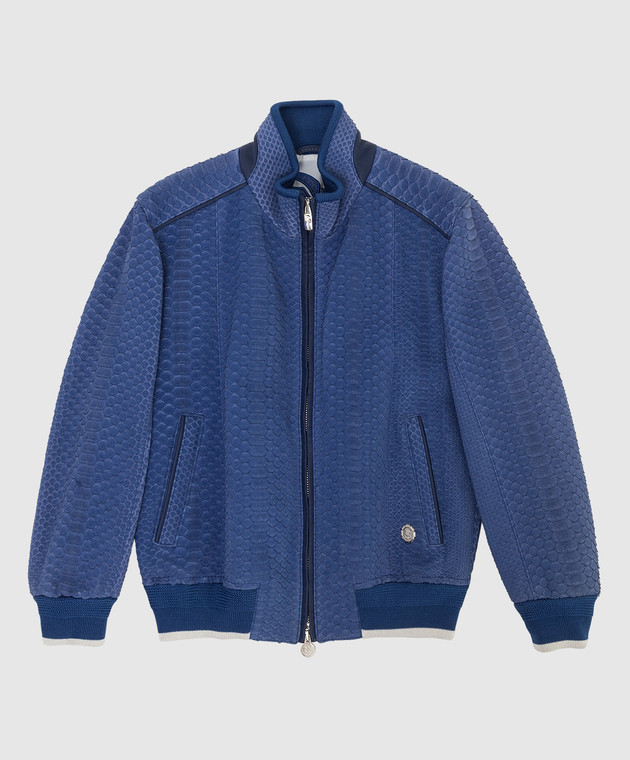 Stefano Ricci Children's blue python leather jacket