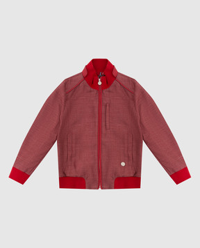 Stefano Ricci Children's red wool and cashmere bomber jacket YUJ7200040HCQUAD