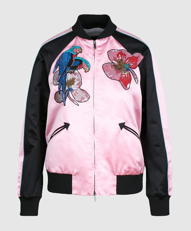 Valentino Pink silk bomber jacket MBCCI0150HM buy with Sweden delivery at Symbol