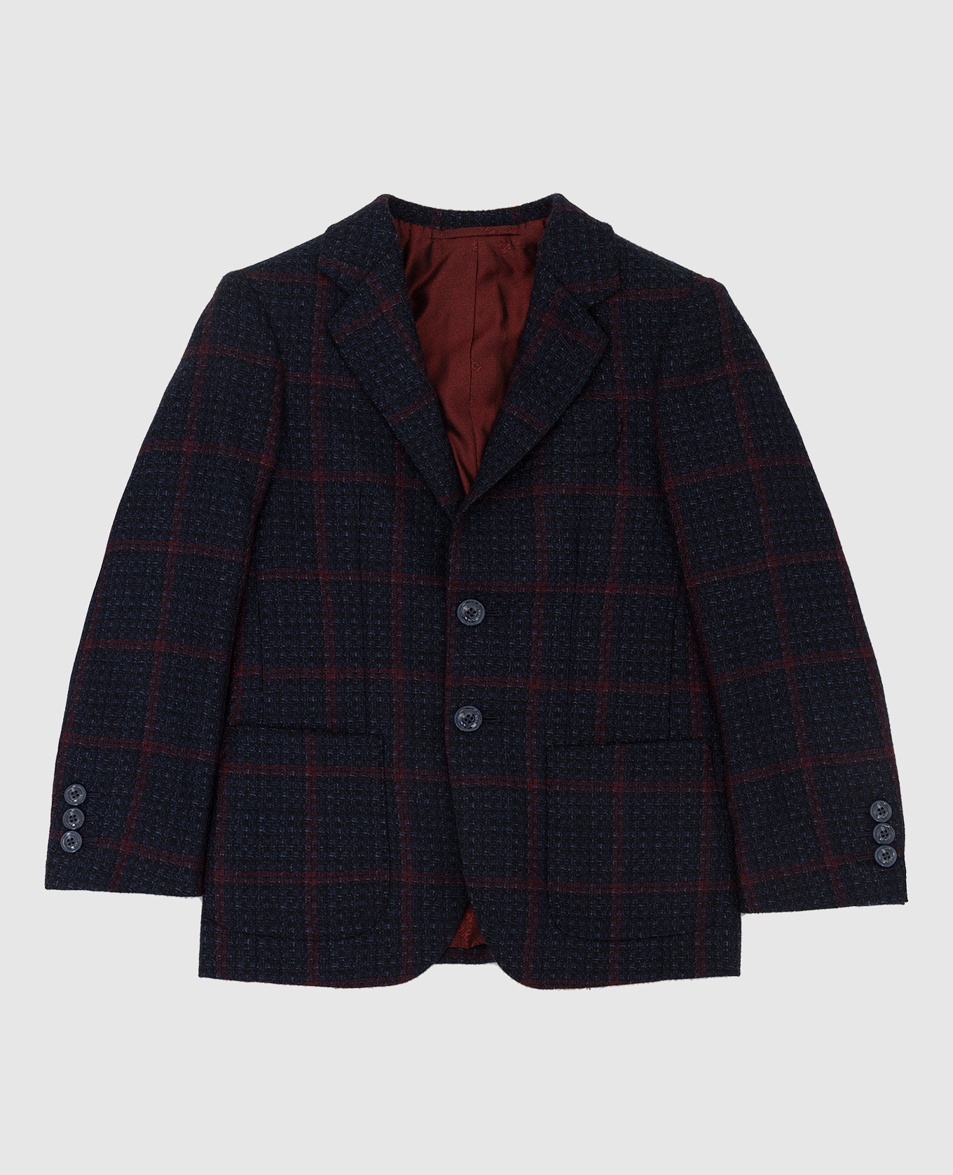 Checked cashmere jacket for children stefano ricci