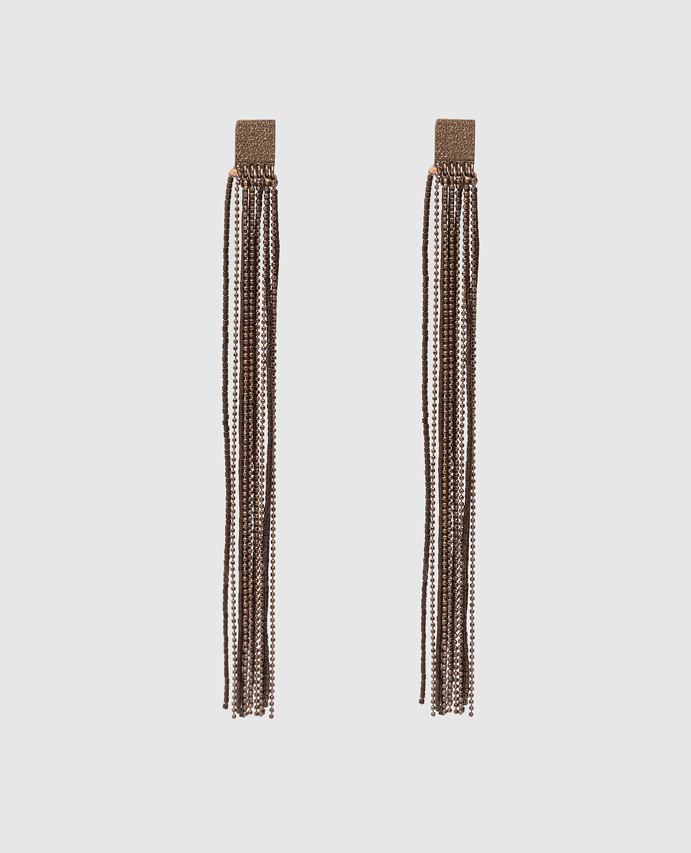 

Earrings with fringe in chains Brunello Cucinelli, Brown