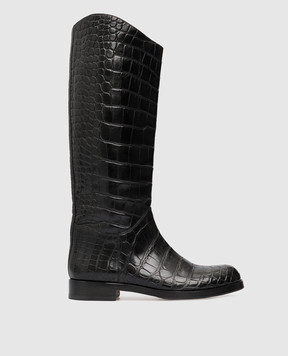 Santoni Black leather boots WCCA52151