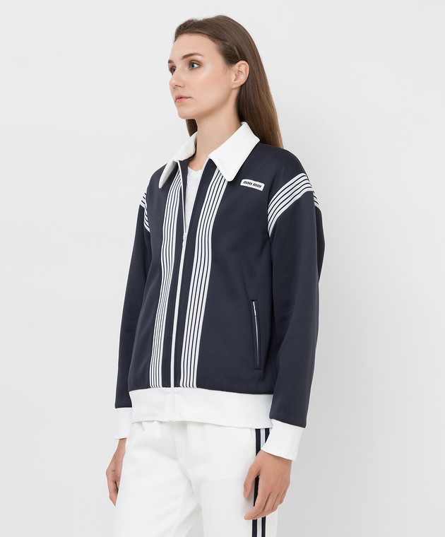 Miu Miu - Navy blue track jacket with contrast panels