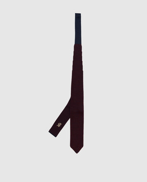 Stefano Ricci Children's burgundy patterned silk tie YCRMTSR916