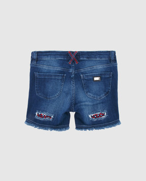 Philipp Plein Children's blue denim shorts GDT00541216