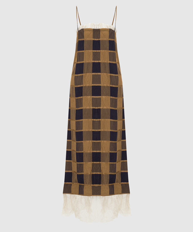mini brown dress with sleeves Sheer Panelled Long Sleeve Mini Dress in Brown