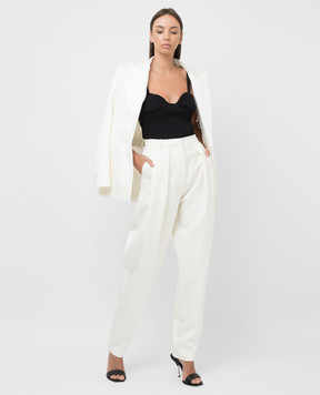 Magda Butrym Pintucked wool banana trousers 104820