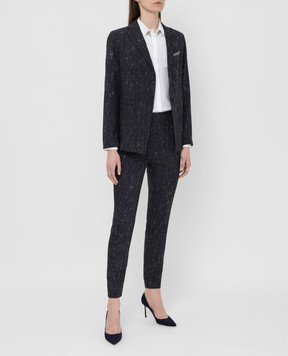 Fabiana Filippi Navy blue trousers PAD260W875