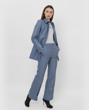 Off-White Leather trousers with slits OWJB019F21LEA001