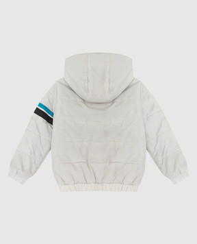Stefano Ricci Children's white jacket with contrasting inserts YAJ6S00020TENYLD