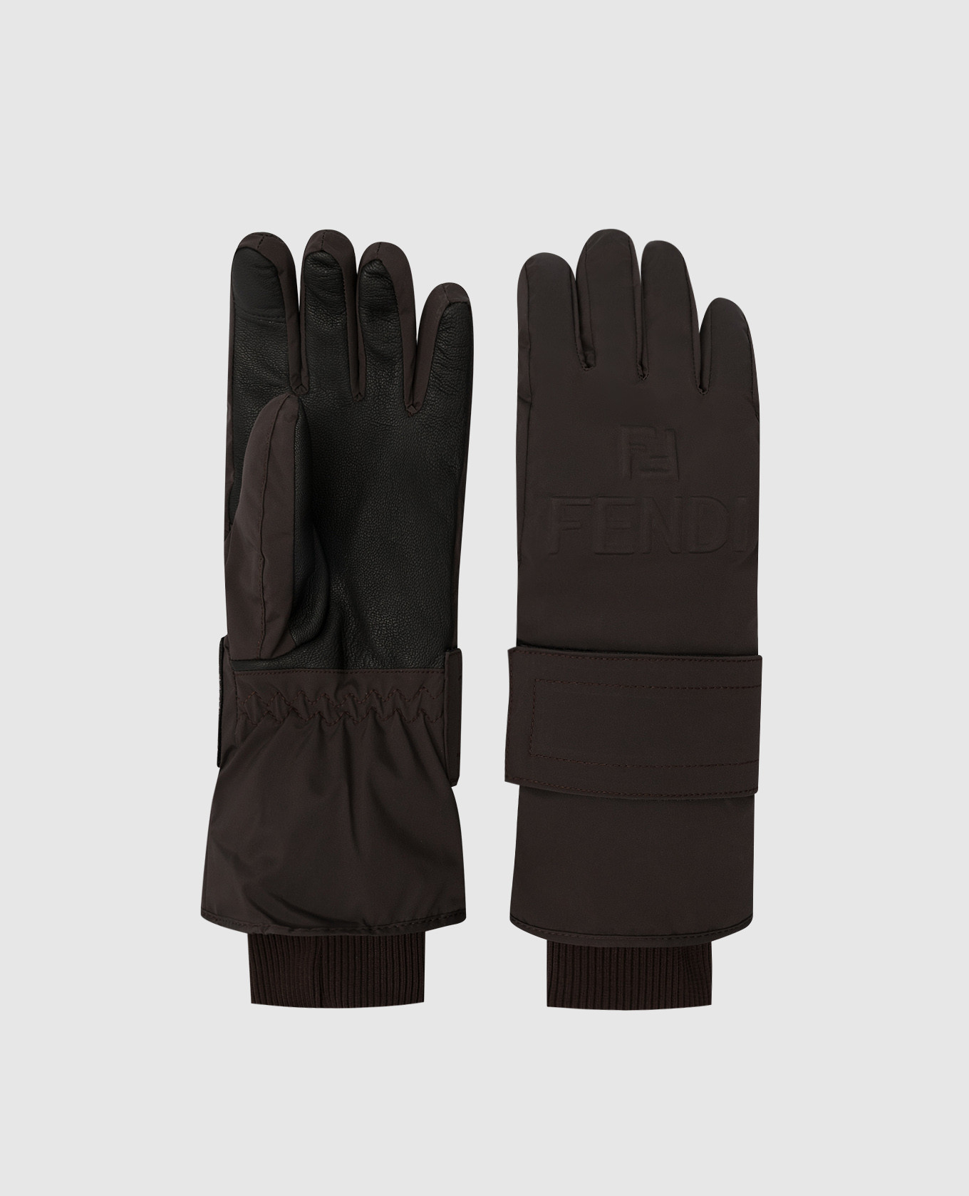 

Ski gloves with logo Fendi, Grey