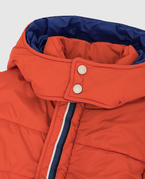 Stefano Ricci Children's orange jacket with contrasting inserts YAJ6S00020TENYLD