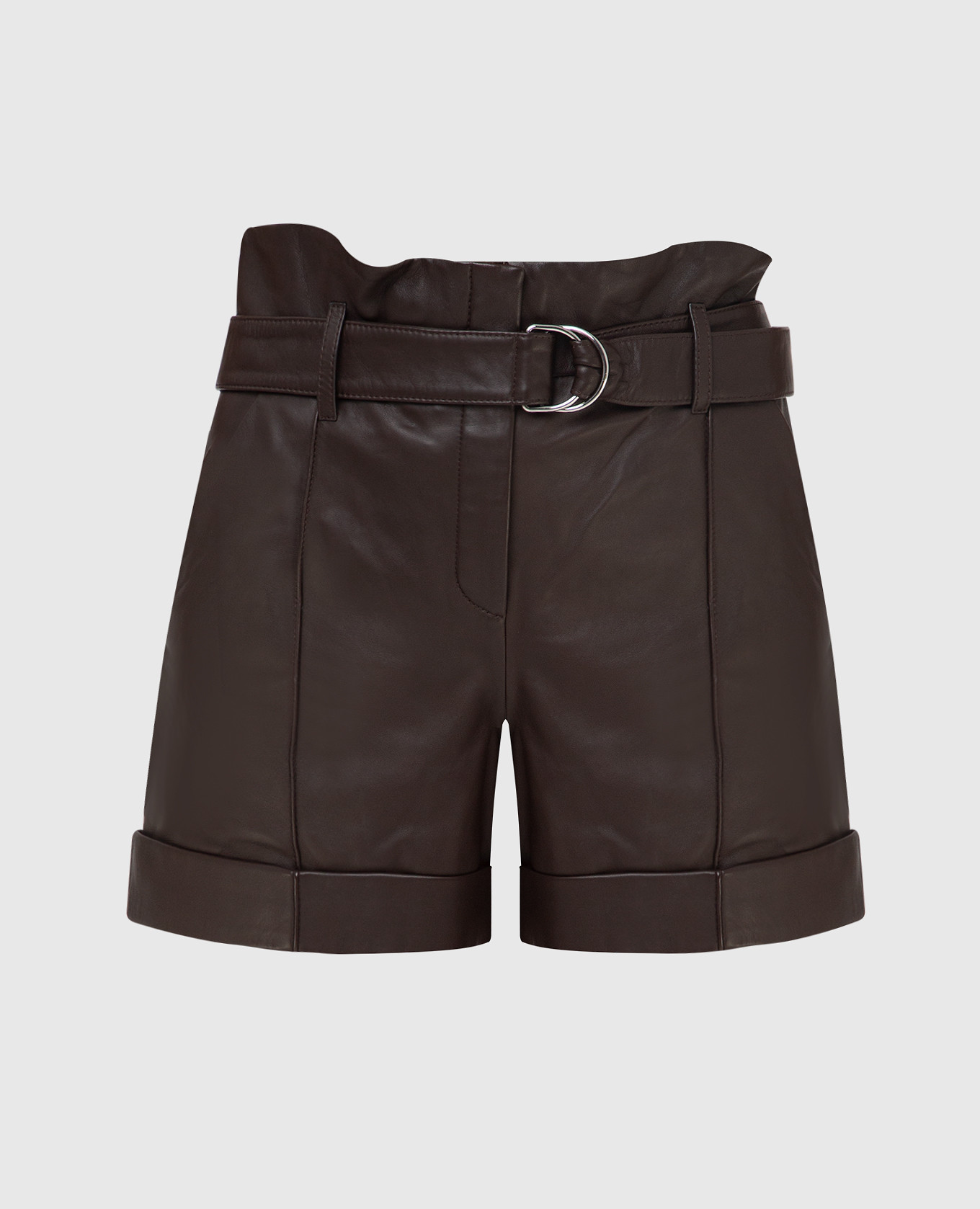 

Not including them lost Dark brown leather shorts Yves Salomon