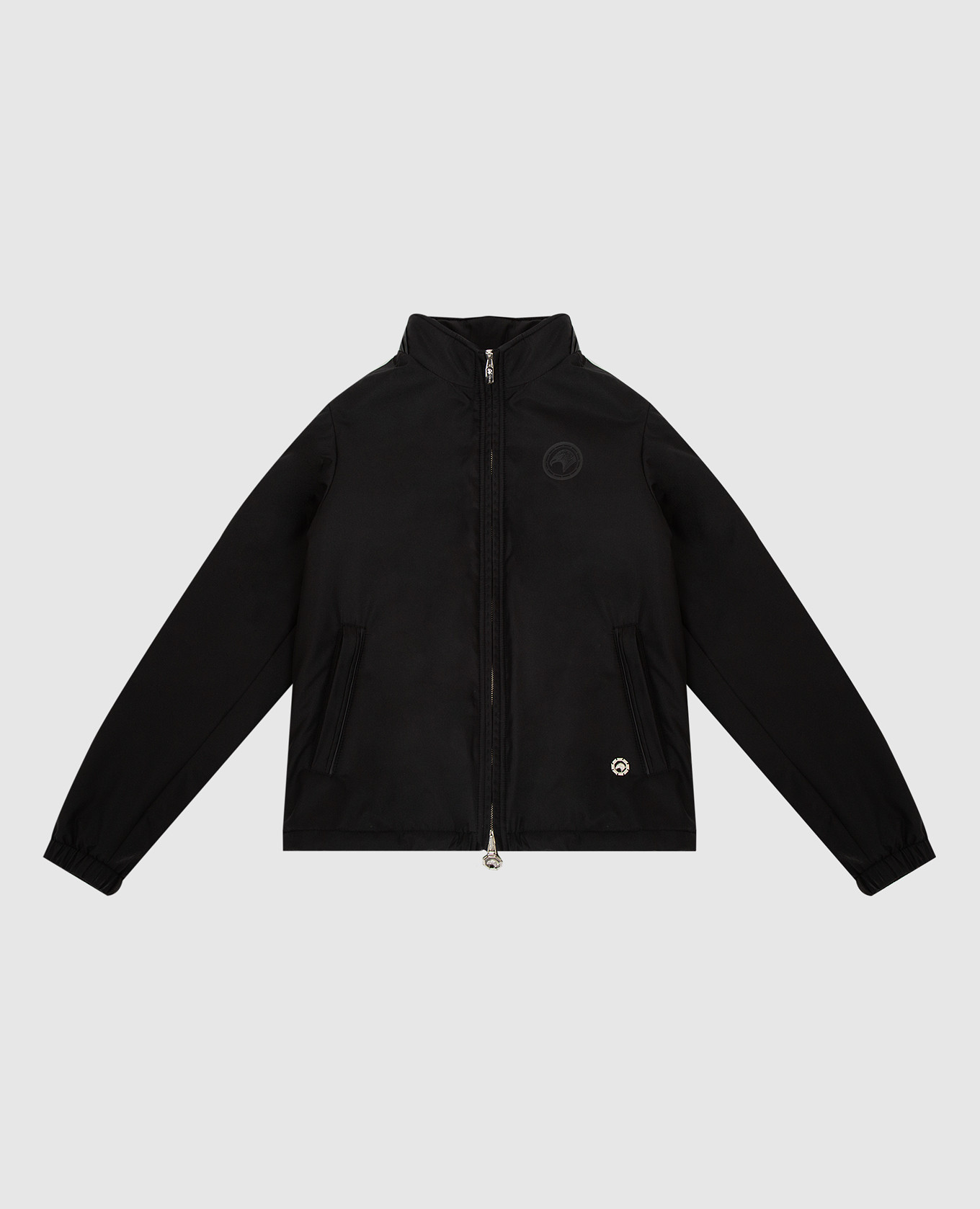 

Children's silk jacket with emblem Stefano Ricci, Black