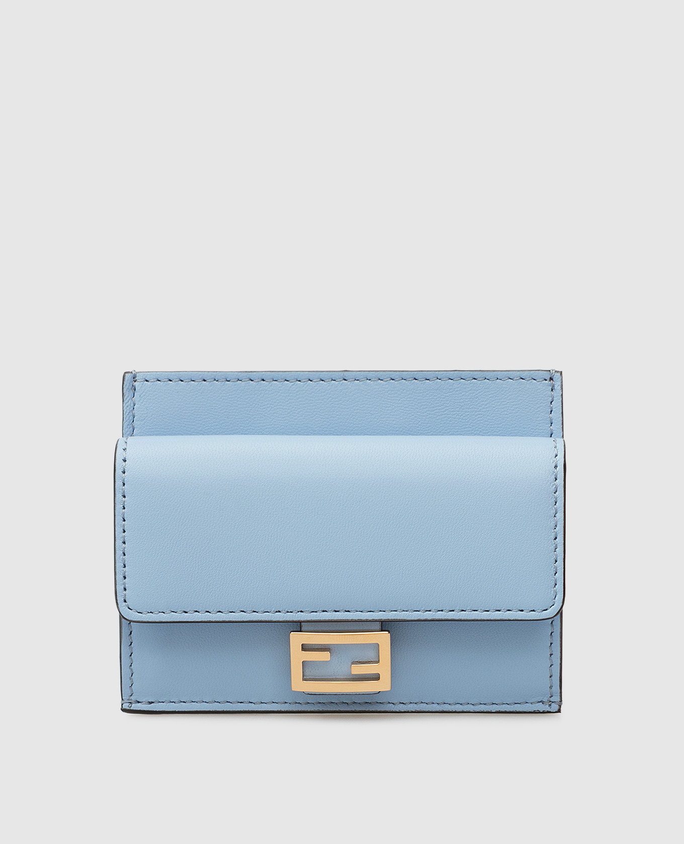 

Blue leather cardholder "Baguette" Fendi, Light blue