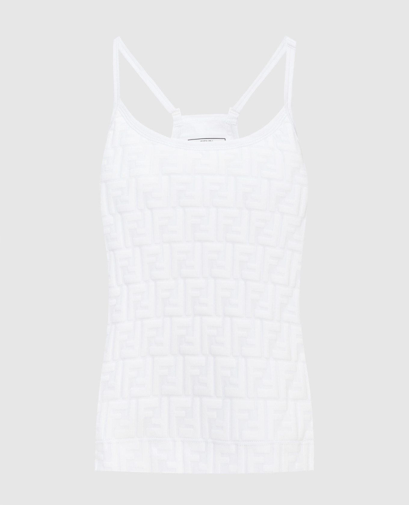 

White top with logo print Fendi