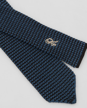 Stefano Ricci Children's blue patterned silk tie YCRMTSR916