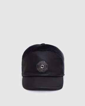 Stefano Ricci Children's cap with leather inserts YCV14NP11ECO001I