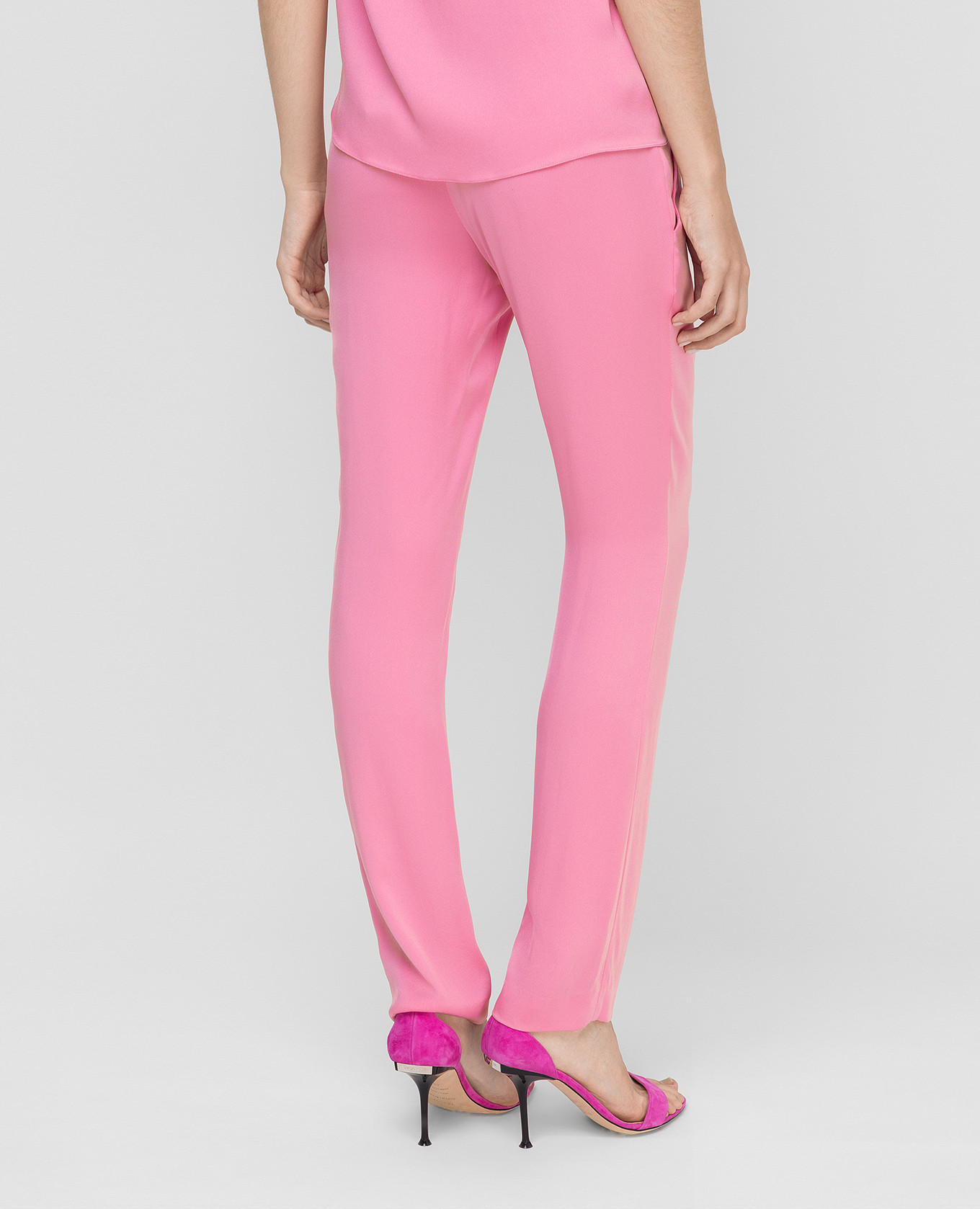 

Pink silk trousers Vionnet