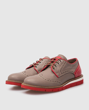 Stefano Ricci Children's leather brogues with contrast inserts YRU591G844VHVH