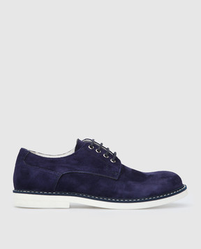 Stefano Ricci Kids blue suede derbies YRU04G894SD