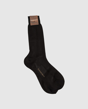 Stefano Ricci Black silk socks C013UN0005C013UN