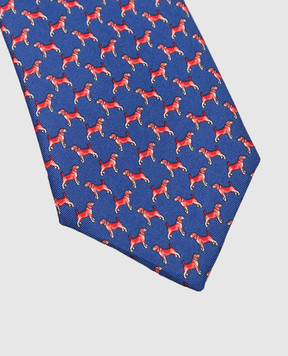 Stefano Ricci Children's blue patterned silk tie YCHNG300