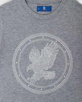 Stefano Ricci Children's gray t-shirt with embroidery YNH8400340803